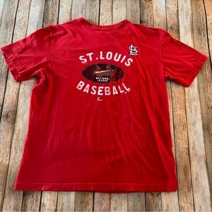 Majestic St Louis Cardinals mens short sleeve graphic tee shirt | size large